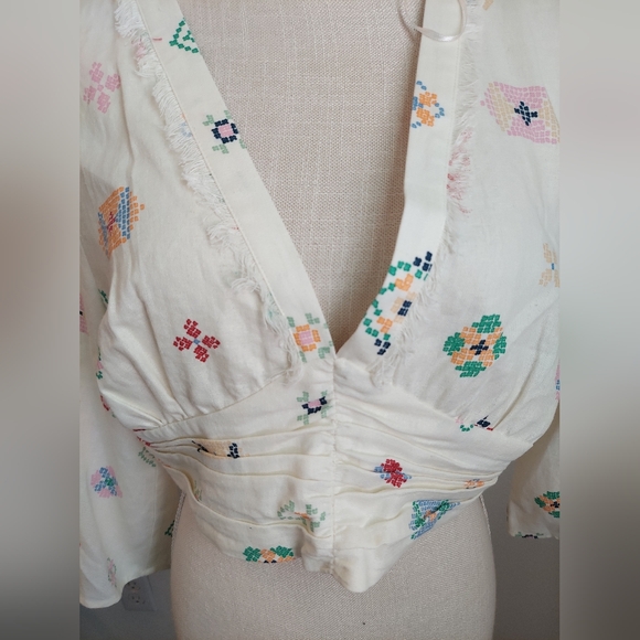 Zara linen blend top size L - Picture 7 of 11